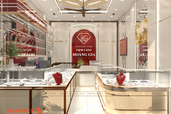 Penviet Thiết Kế Tiệm Vàng Hoàng Gia Trà Vinh – Sang Trọng, Đẳng Cấp Trên Diện Tích 24m²